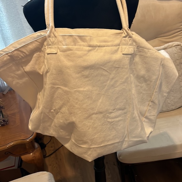 PINK CANVAS OVERSIZED TOTE - Picture 3 of 3